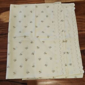 Vintage Floral Lace Trimmed Pillowcases